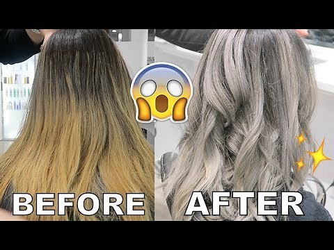 HAIR COLOUR CORRECTION TRANSFORMATION! (ORANGE TO GREY)