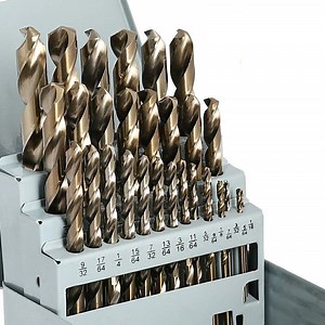 [Hot Item] 29PC Cobalt Drill Bit Set M35 High Speed Steel Twist Jobber Length for Hardened Metal, Stainless Steel