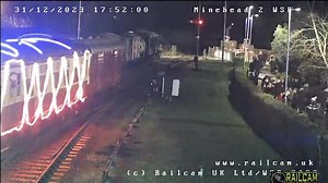 7828 Odney Manor arriving at #Minehead with a Winterlights service on New Year’s Eve 🎉🚂 West Somerset Railway https://www.west-somerset-railway.co.uk/events/view/winterlights | Railcam