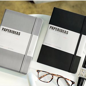 [Hot Item] Custom Logo A4 A5 A6 A7 Gray Black Business Agenda School Notebooks Locked Hardcover Diary Notebook with Dividers