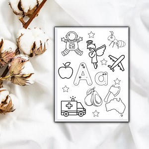 Printable Alphabet Coloring Pages, Alphabet Coloring Book Printable for Kids, Alphabet Coloring Pages, Preschool Printable, Homeschool - Etsy Australia