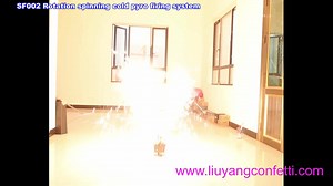 Rotating Fireworks Firing Systems with Remote Control Stage Fountains Effect Spark Cold Pyro Machine for Wedding Decorations