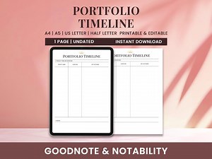 Portfolio Timeline Planner: Project History Tracker | Career Experience Log Sheet | Professional Portfolio Preparation & Management Template - Etsy Canada