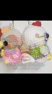 Didi and Friends Keychains Pattern by FFF Crochet Craft © . 5ply Milk Cotton 2.0mm Hook Size Approx. 8cm x 5cm . . #didiandfriends #crochetdidiandfriends #amigurumididiandfriends #fffcrochetcraft #kelasamifff | FFF Crochet Craft by Fredolina Fealyne Francis | Facebook