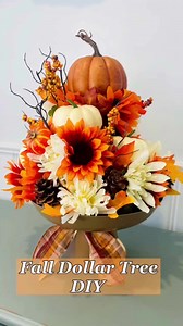 642K views · 10K reactions | Dollar Tree Fall Centerpiece DIY. Follow along on my You Tube☺️ #diyfall #diydollartree #dollartreeDIY #dollartreecrafts #dollartree #diyfalldecorations #fall #fallcenterpiece #fallflorals #centerpieces #centerpiecedecor #falltabledecor | Jennifer Chaplin | Facebook
