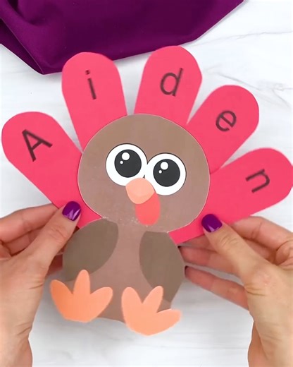 7.7K views · 32 reactions | Practice spelling names with this turkey name craft! | Simple Everyday Mom | Facebook