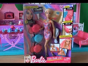 Barbie Color Chalk Hair Распаковка новая кукла Барби красим волосы в розовый цвет