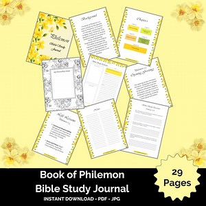 Book of Philemon Bible Study Journal, Women Bible Lesson Printable, Christian Bible Reflection, Instant Download Adult Scripture Resource - Etsy UK