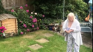 Neighbor Granny With Big Tits (She Caught Me!)