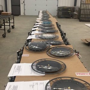 1.4K views · 24 reactions | Soooo many clocks so little time  all of these are going out today!! #clock #personalizedclock #customclock | Metal Unlimited | Facebook