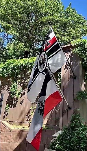 Flying both of the Best Flags of the German Empire The Kaiser Reichskriegsflagge & Colonial flag￼