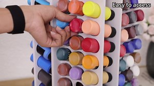 Rotating 96 Holes Acrylic Paint Holder Organizer Rack, Craft 2oz Paint Bottle Storage, Large Capacity 360° Rotating Acrylic Paints Holder for 2 oz Paints