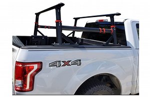 [Hot Item] Adjustable Aluminum Truck Bed Rack Round Telescopic Aluminum Ladder Roof Rack