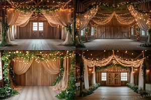 Rustic Barn Wedding Backdrops for Charming Farm Wedding Photography | Wedding Digital Backdrop | Bridal Prop, Photoshop, Wedding Photography - Etsy