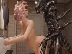 Xenomorph and facehugger having adult Hermione