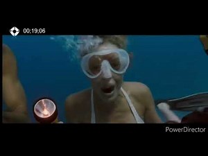 into the blue: girl screaming underwater scene