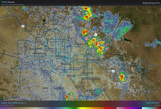 10K views · 82 reactions | Phoenix Radar 3:59 PM: Strong outflow winds continue to progress through the Phoenix metro with of 40-50 mph possible. Behind the outflow, scattered showers and storms with more strong winds are developing mainly across northern and eastern portions of Phoenix. #azwx | US National Weather Service Phoenix Arizona | Facebook