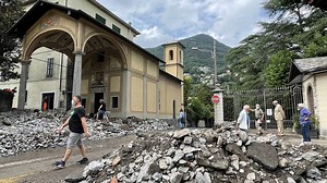 Unwetter in Norditalien: Erdrutsch nahe Comer See