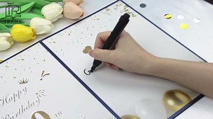 IRENE Guest Book for DIY, Blank Red Gold Party Decoration Sign Book Alternative for Wedding, Birthdays, Graduation, Baby Showers, Quinceanera, Farewell, Retirement Celebration Party