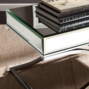 Furniture HotSpot Ava Mirrored Cocktail Table - Chrome