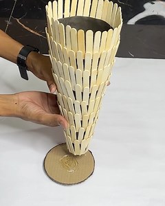 326K views · 1K reactions | 3d flower pot making from Ice cream stick #crafts #flowerpot #fun #trending | Deep's CRAFT | Facebook