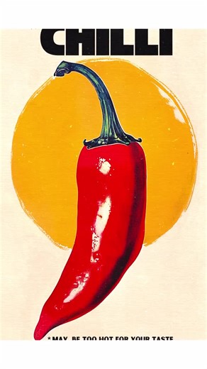 Chilli Pepper Poster: 70s Retro Kitchen Wall Art (digital Download) - Etsy Canada