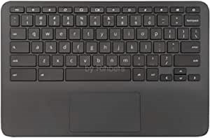Laptop Palmrest Upper Case Top Cover with US English Keyboard Touchpad Assembly Replacement for HP Chromebook 11 11A G6 EE L92224-001 L52192-001