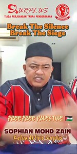 3.3K views · 73 reactions | BANGKITLAH RAKYAT BERSAMA KITA PERTAHANKAN GAZA Ini adalah kezaliman kemanusiaan rejim ke atas rakyat Palestine !! #SURPLUS #퐔퐒퐌퐙 #surpluswithsumud #familysurplus #PrihatinRakyat #alfatihahumie #gdfather #sumud #surplusstandwithpalestine #BebasGaza | SurPlus Pulau Pinang | Facebook