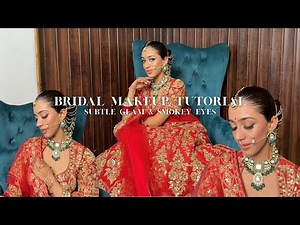 Subtle Glam Bridal Makeup Tutorial | Soft Smokey Eyes ✨ #makeup #beauty #viral #trending #bridal