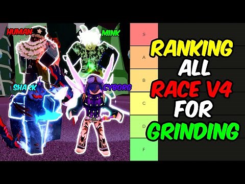 Ranking All Race V4 For Grinding In Blox Fruits! | Blox Fruits Update 18 Race Awakening Tier List