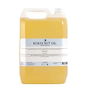 Mystic Moments | Kukui Nut Carrier Oil - 5 Litres - Pure & Natural Oil Perfect for Hair, Face, Nails, Aromatherapy, Massage and Oil Dilution Vegan GMO Free