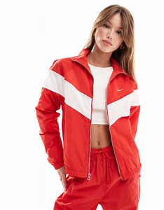 Nike windrunner track jacket in red | ASOS