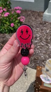 Dripping Smile Badge - Smile Face - Drippy Smile Face -fun Badge Reel - Cute Badge Reel - Glitter Badge Reel - 90’s Babe - Badge Reel - Etsy
