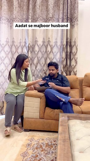 362K views · 3.2K reactions | Aadat se majboor husband | funny video. #funnyreels #funnyvideos #comedyreels #comedyvideos #trendingreels #viralreels #trendingvideos #ramsafamily | Maansi Raj Chauhan | Facebook