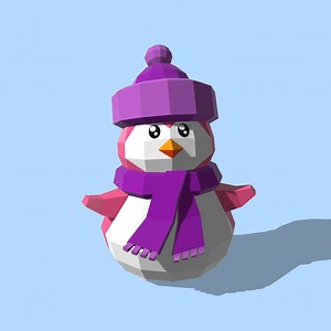 3D Low Poly Winter Penguin Papercraft Template Christmas Decor - PDF Download - Etsy UK