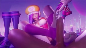 Arcade Miss Fortune Footjob