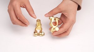 1 Pair Battery Terminals, SAE/JIS A Type Cylindrical Car Battery Terminal Connectors, Positive and Negative Top Post Battery Terminals for Connecting Your Car Battery to Cables