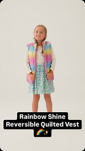 Shine on you crazy diamond  ✨ Our “Girls Rainbow Shine Reversible Quilted Vest” will help your little one shine like the star they are. ⭐️ Don’t hesitate - join the constellation!  #hatley #hatleystyle #rainbow #vest #reversible #girlsclothes #girlsclothing #kidfashion #kidsfashion #kidsclothes #kidsclothing Discover our reversible vests at hatley.com. | Hatley | Facebook