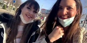 Ava moore and luna rival sucking on a walker