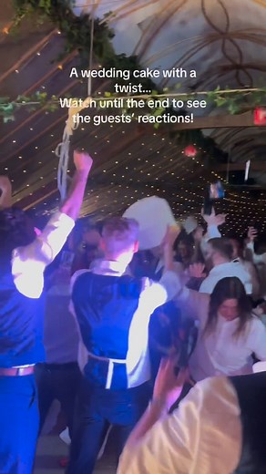 Have you ever seen a cake piñata before?! 🎂 #weddingcake #uniqueweddingideas #weddingplanner @thorpegarden | Elegant Creators