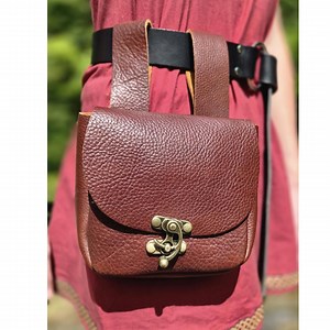 Handmade Leather Renaissance Belt Bag: Convertible Thigh or Waist Pouch - Etsy