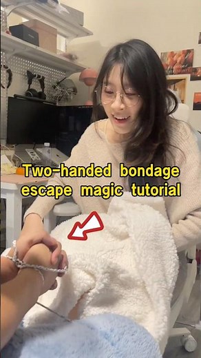 Two-handed bondage escape magic tutorial! #magicteaching