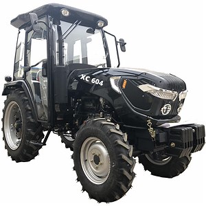 [Hot Item] China Agriculture Machinery 60HP Garden Farm Tractor with Front Loader and Black Streamlined Hood