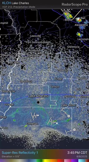 Showers and storms are beginning to develop across Cameron Parish, outflow may help to produce a few additional storms through the evening. | Jacob Durham