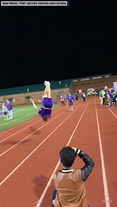 29K views · 45 reactions | Impressive! This teen did an amazing amount of backflips after Port Neches-Groves High School's football team's victory in Port Neches, Texas. : NDN Press | The National Desk - TND | Facebook