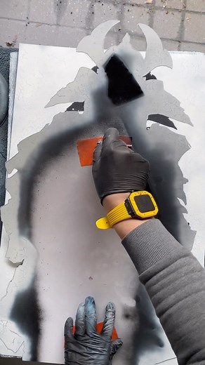 Working on “Blood Moon Samurai “ painting. Part 1 #samurai #bloodmoon | Skech ART