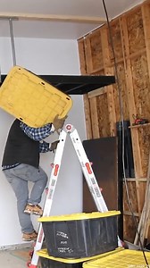 3K views · 51 reactions | How To Make Suspended Garage Storage Shelves for Under $200 | komarproject | Facebook