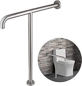 Handicap Grab Bars for Bathroom WochiTV Toilet Grab Bar for Elderly Stainless Steel Safety Rails Bath Shower Handle for Disabled Senior Assist Aid Handrails Hand Grips 23.6(L) x27.5(H) Inches