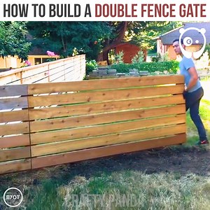 How to build a double fence gate By BYOT (youtube.com/channel/UCPZb-josPD4jRjSK7L0OAag) | Crafty Panda
