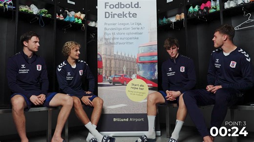 2.2K views · 36 reactions | "퐉퐮퐝퐞 퐁퐞퐥퐥퐢퐧퐠퐡퐚퐦퐬 퐟ø퐝퐞퐛퐲?" "퐌퐞퐬퐬퐢퐬 퐠퐚퐦퐥퐞 퐤퐥퐮퐛?" "퐇퐨퐯퐞퐝퐬퐭퐚퐝퐞퐧 퐢 퐈퐫퐥퐚퐧퐝?" Sammen med Billund Airport udfordrede vi nogle af vores spillere på forskellige fodboldrejsedestinationer ✈ Se her hvordan det gik  | AGF | Facebook